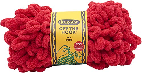 Product Cover LION BRAND YARN Company 3005-113 Yarn Crayola Off The Hook 85 RED, (3oz / 85g)