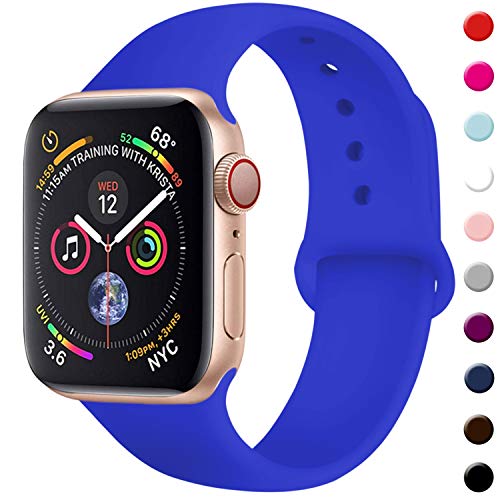Product Cover TIMTU Sport Bands Compatible with Apple Watch 38mm/40mm, Durable Silicone Strap Compatible with iwatch Series 4/3/2/1 for Women Men, S/M Royal Blue