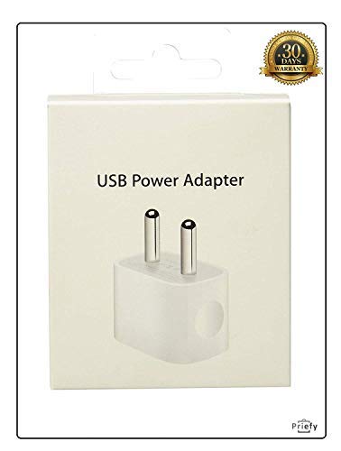Product Cover Priefy Universal Fast Charging Power Adapter Compatible for All iPhone 5/5S/6/6S/7/7Plus/8/8 Plus (White)