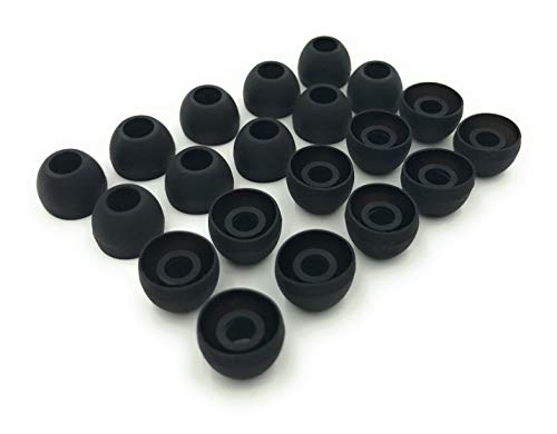 Product Cover 10 Pairs Medium Silicone Replacement Earbud Ear Buds Tips - Black