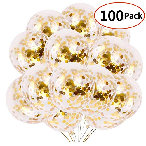 Product Cover Gold Confetti Party Balloons 100 Pack 12