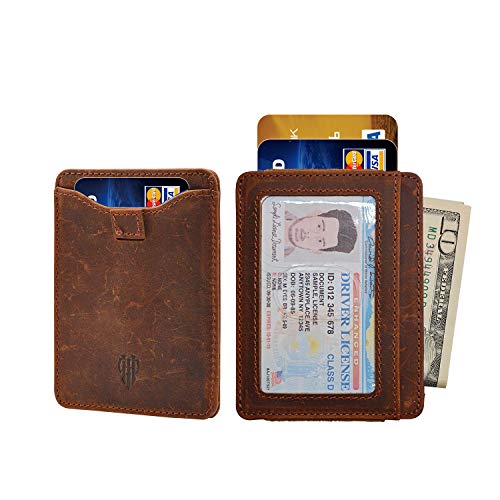 Product Cover TIANHOO Front Pocket Wallet Minimalist Leather Slim Wallet RFID Blocking for Men & Women