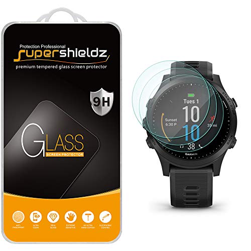 Product Cover (3 Pack) Supershieldz for Garmin Forerunner 945 Tempered Glass Screen Protector, Anti Scratch, Bubble Free