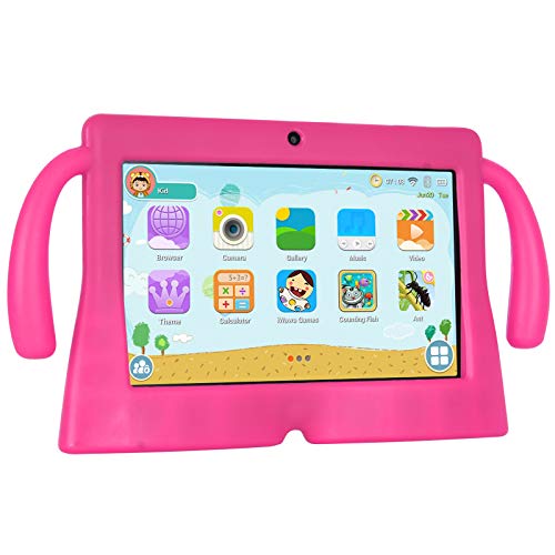 Product Cover Xgody 7 Inch HD Android Kids Tablet for Kids Quad Core Android 8.1 1GB RAM 16GB ROM Touch Screen with WiFi Pre-Loaded 3D Game Dual Camera Pink