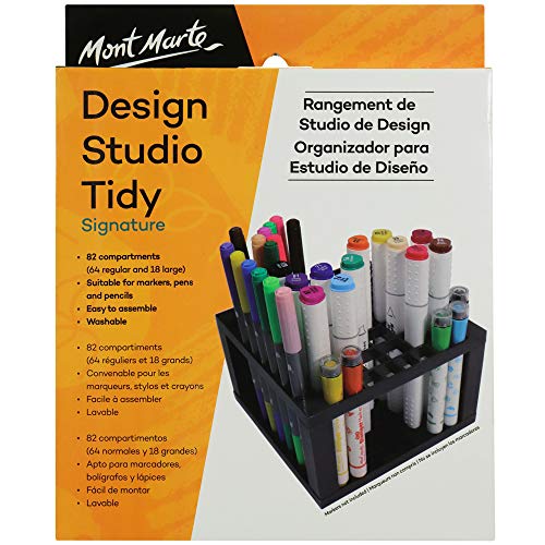 Product Cover Mont Marte Signature Design Studio Tidy Pencil & Brush Holder for Paint Brushes, Pencils, Markers, Pens. Provides Excellent Art Studio Organization.