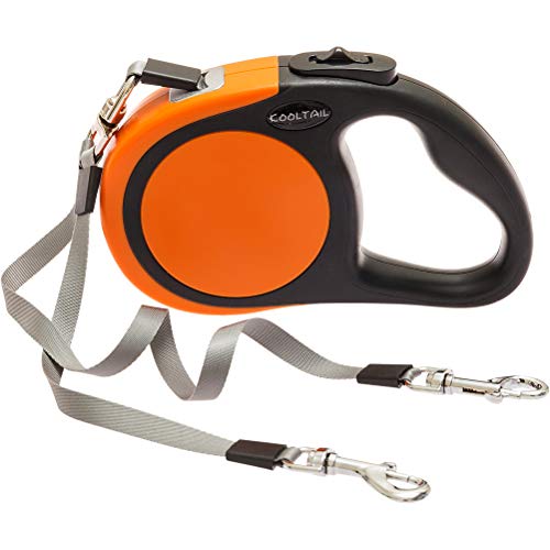 Product Cover KOOLTAIL Dual Retractable Dog Leash - Heavy Duty Double Headed 16 ft Extendable Dog Leash for Small Medium Dogs Walking Training, Walk 2 Dogs up to 110 lbs