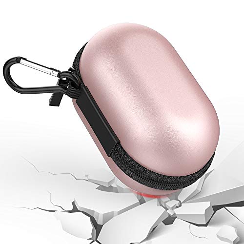 Product Cover TiMOVO for Galaxy Buds Case, Shockproof Storage Cover for Galaxy Buds Case, Portable Carrying Case with a Carabiner Fit Samsung Galaxy Buds and Charging Cable - Rose Gold