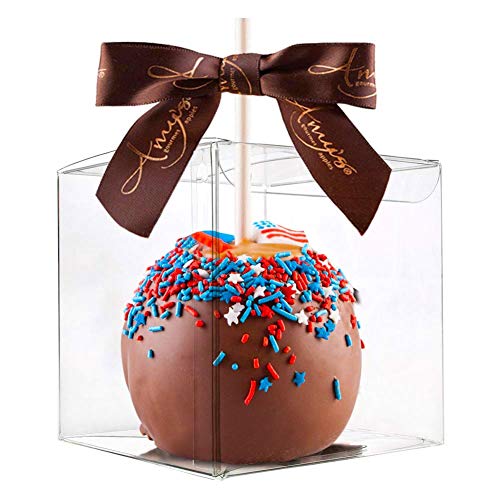 Product Cover Thalia 30 Pcs Candy Apple Box with Hole Top, PET Clear Box, Transparent Boxes, Clear Gift Boxes for Caramel Apples, Ornaments, Treats, Party Favors, 4