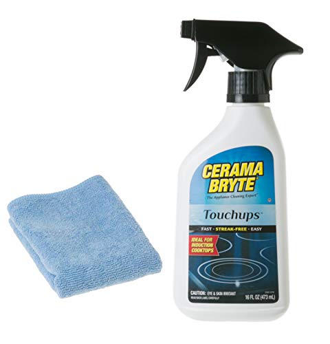 Product Cover Cerama Bryte Touchups Spray (16 oz) Glass Ceramic Cooktop Cleaner With Microfiber Cloth