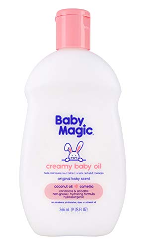 Product Cover Baby Magic Creamy Baby Oil, Coconut Oil & Camelia Oil, 9oz