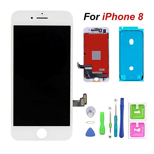 Product Cover for iPhone 8 Screen Replacement LCD Display & Touch Screen Digitizer Replacement Full Assembly Set with 3D Touch and Free Tools (White)