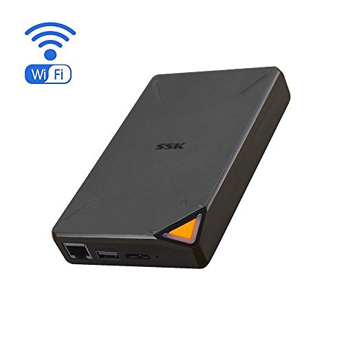 Product Cover SSK 2TB Portable NAS External Wireless Hard Drive with Own Wi-Fi Hotspot, Personal Cloud Smart Storage Support Auto-Backup, Phone/Tablet PC/Laptop Wireless Remote Access