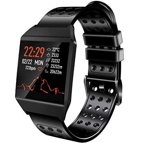 Product Cover Smart Watch Compatible with iPhone and Android Phones, IP67 Waterproof, Ultra-Long Battery Life, Fitness Tracker Watch with Pedometer Heart Rate Monitor Sleep Tracker, smartwatch for Men Women Kids