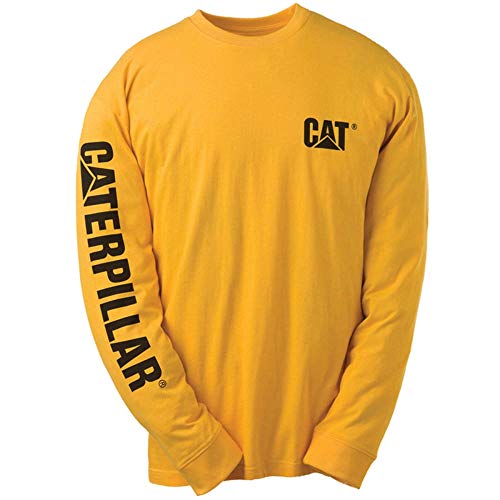 Product Cover Caterpillar Men's Trademark Banner Long Sleeve T-Shirt (Regular and Big & Tall Sizes)