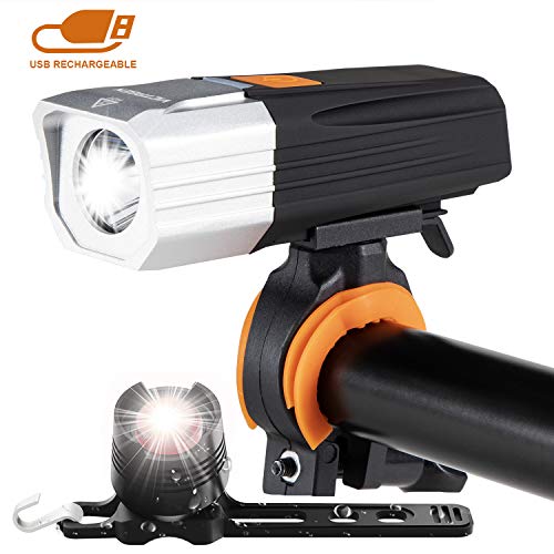 Product Cover victagen USB Rechargeable Bike Light & Free Taillight,Powerful 1000 Lumens Bike Front and Rear Light,Waterproof Flashlight Bicycle Headlight, Easy to Install Fit All Bicycles MTB Kids Men Road Bike