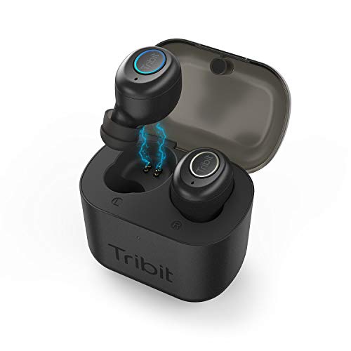 Product Cover Tribit X1 True Wireless Earbuds - Bluetooth 5.0 3D Stereo Deep Bass 18Hrs Playtime Bluetooth Earbuds for Sports Running, in-Ear Bluetooth Headphones with Built-in Mic Charging Case, Carbon Black