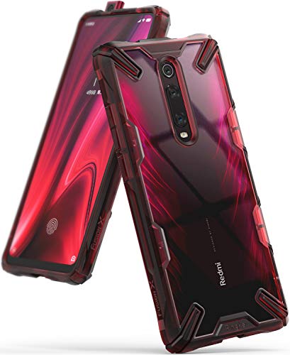 Product Cover Ringke Fusion X Design Compatible with Xiaomi Mi 9T, Mi 9T Pro Case, Redmi K20, K20 Pro Case, Pocophone F2, F2 Pro Case Cover - Ruby Red