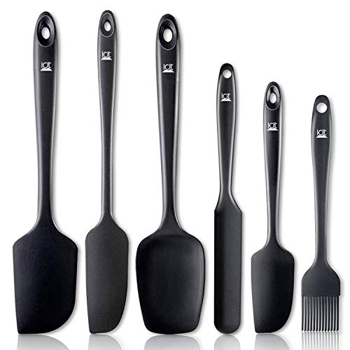Product Cover Silicone Spatula Heat Resistant Kitchen Spatulas for Non Stick Cooking and Baking, Seamless One Piece, Flexible Spatula, Dishwasher Safe, Rubber Spatula Set of 6