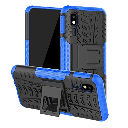 Product Cover Galaxy A2 Core Case, SKTGSLMY [Shockproof] Tough Rugged Dual Layer Protective Case Hybrid Kickstand Cover for Samsung Galaxy A2 Core (Blue)