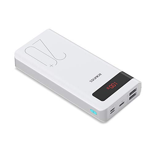 Product Cover ROMOSS Sense 6PS+ Fast Charge Type-C PD Portable Charger, 20000mAh External Battery Pack with 3 Inputs & 3 Outputs, 3.0A High-Speed Output Power Bank with LED Display for iPhone, iPad, Samsung & More