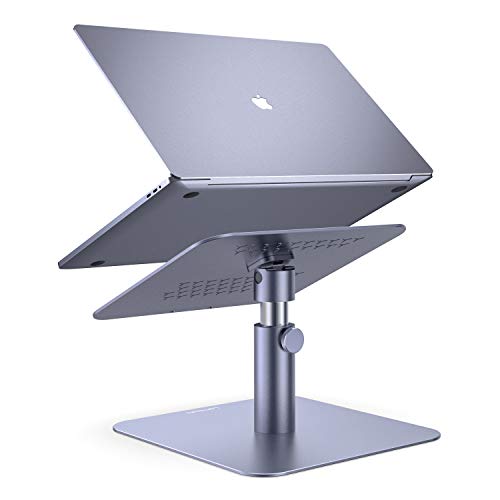 Product Cover Adjustable Laptop Stand, Lamicall Laptop Riser : Multi-Angle Height Adjustable 360°Rotation Computer Notebook Stand Desktop Holder Compatible with Apple MacBook, Mac, Air, Pro, Dell XPS, HP(10-17