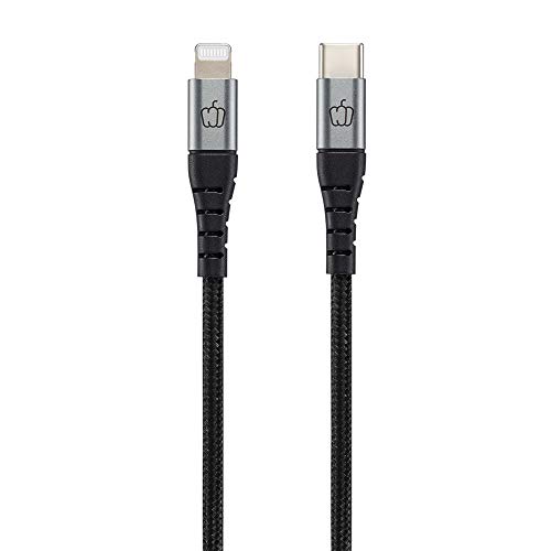 Product Cover PEPPER JOBS USB-C to Lightning Fast Charging Cable[3.9ft Apple MFi Certified],Nylon Braided Cable Compatible for iPhone Xs Max XR X 8 Plus 8,iPad Pro 12.9,iPad Air 3 10.5
