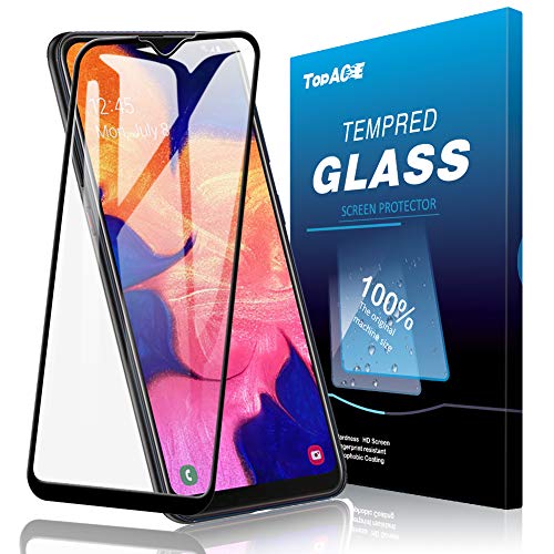 Product Cover TopACE for Samsung Galaxy A10e Screen Protector, Galaxy A10E Tempered Glass 9H Hardness [Case Friendly][Anti-Scratch][Bubble Free] with Lifetime Replacement Warranty (Black)