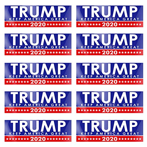 Product Cover PACETAP 10 PCS 9 X 3 inch Trump 2020 Decal Car and Truck Bumper Stickers 2020 United States Presidential Election