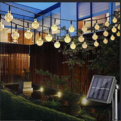 Product Cover TuoPuLife Solar String Lights Outdoor, 25 Feet 40 LED Crystal Balls Waterproof Globe Solar Powered Fairy String Lights for Bedroom Garden Yard Home Patio Wedding Party Holiday Decoration (Warm White)