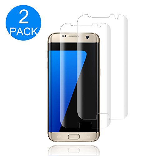 Product Cover Galaxy S7 Edge Tempered Glass Screen Protector [2-Pack],[9H Hardness] [Anti-Fingerprint] [Bubble-Free] HD Screen Protector Compatible with Samsung Galaxy S7 Edge