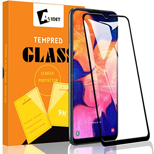 Product Cover AVIDET for Samsung Galaxy A10e Screen Protector, Samsung Galaxy A10e Tempered Glass [Anti-Scratch][Case Friendly] 9H Hardness 3D Full Coverage Compatible for Samsung Galaxy A10e (Black)