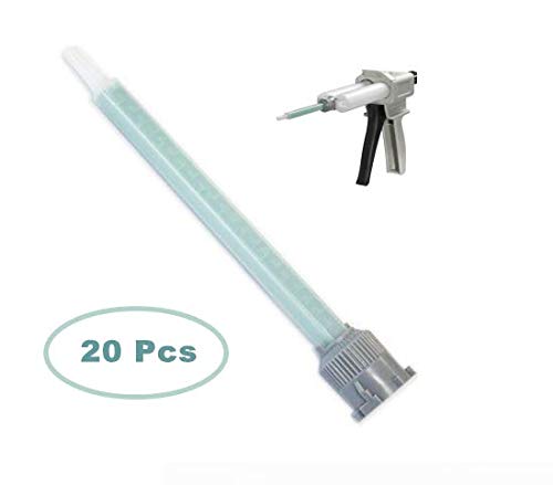 Product Cover 20 Pieces Epoxy Adhesive Mixing Nozzle Tip Resin Mixer Adhesive Gun Applicatior for 50ml/1.7oz(1:1Ratio)