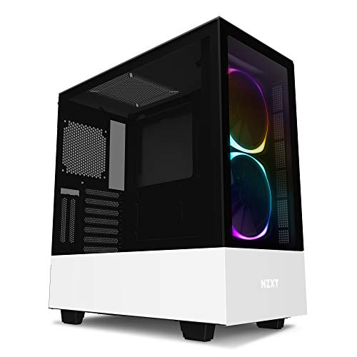 Product Cover NZXT H510 Elite - CA-H510E-W1 - Premium Mid-Tower ATX Case PC Gaming Case - Dual-Tempered Glass Panel - Front I/O USB Type-C Port - Vertical GPU Mount - Integrated RGB Lighting - White/Black