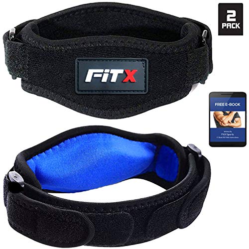 Product Cover FitX Tennis Elbow Brace with Strap Golfers Elbow Support for Men Women Compression Pad Tendonitis Pain Relief Adjustable Arm Band E-Book