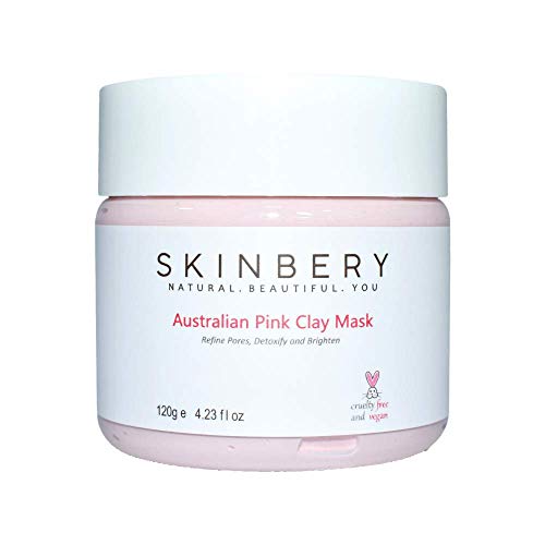 Product Cover Skinbery- Australian Pink Clay Face Mask- Deep Cleansing | Pore Minimizer | Facial Acne Treatment- All Skin Types | Cruelty Free | Vegan