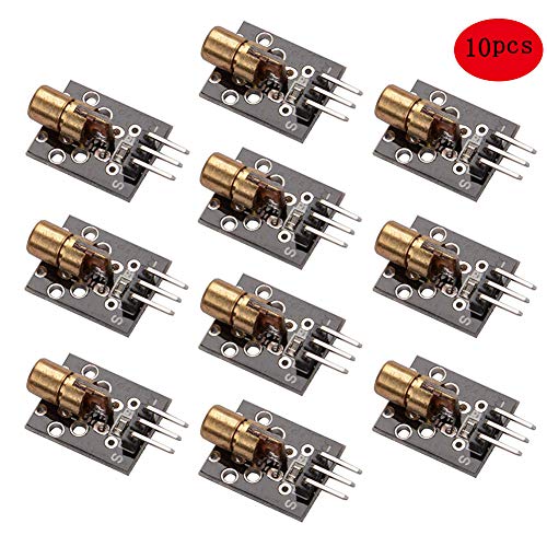 Product Cover 10pcs/lot KY-008 3pin 650nm Red Laser Transmitter Dot Diode Copper Head Module for arduino DIY Kit