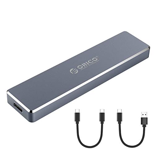 Product Cover ORICO Mini M.2 NVME SSD Enclosure Push-Open Aluminum NVME External Hard Drive Case USB3.1 Gen2 Type-C up to 2TB 10Gbps (Grey)