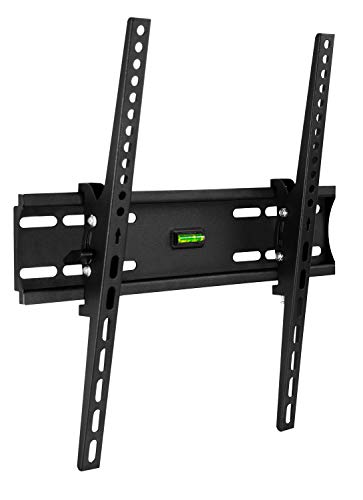 Product Cover Mount-It! Tilt TV Wall Mount Bracket Up to VESA 400x400 | Low-Profile Tilting Mounting Bracket Compatible with 32 to 55 Inch Flat Screen TVs, 77 Lbs Capacity