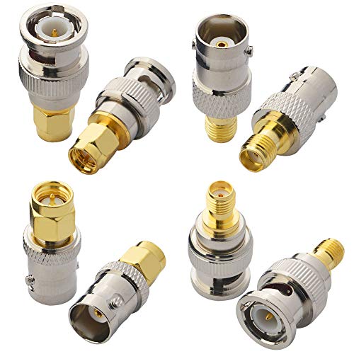 Product Cover SMA to BNC Kits 2 Set RF Coaxial Adapter Male Female Coax Connector 8 Pieces ...