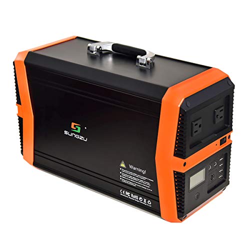 Product Cover Sungzu Portable Power Station 1000W, 1010Wh Portable Solar Generator Lithium Battery Backup Power Inverter with 2 110V AC Outlet, 2 DC, 4 USB for Home and Outdoor Camping Emergency