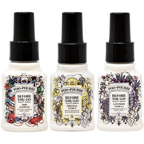 Product Cover Poo-Pourri Before You Go Toilet Spray Citrus, Ship Happens and Lavender Vanilla 1.4 Ounce Bottles