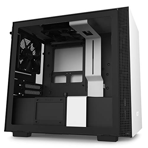Product Cover NZXT H210 - CA-H210B-W1 - Mini-ITX PC Gaming Case - Front I/O USB Type-C Port - Tempered Glass Side Panel - Cable Management System - Water-Cooling Ready - Radiator Bracket - White/Black