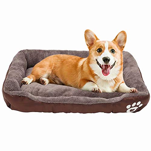 Product Cover Auboa Small Medium Large Dog Cat Bed Extra Plush Sofa Style Couch with Pillow for Pet House Crate Kennel