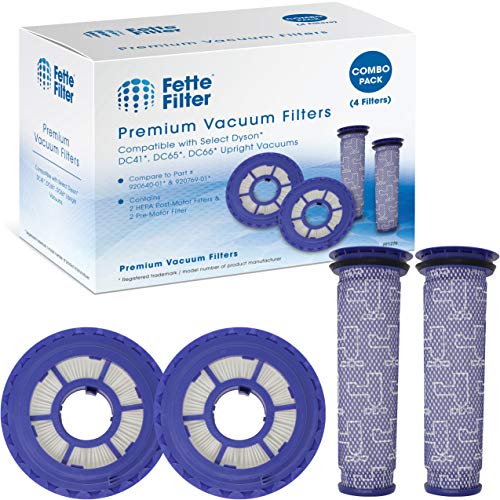 Product Cover Fette Filter Vacuum Filters HEPA Post Filter & Pre-Filters Compatible with Dyson DC41, DC65, DC66 Vacuum Cleaners, Compare to Part #920769-01 & #920640-01 (Pack of 2)