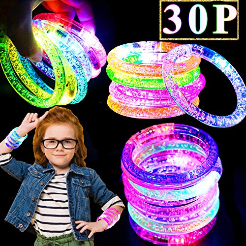 Product Cover 30 Pack LED Bracelet Bulk Party Pack Party Favors  Party Supplies Bracelet Glow Sticks for Kids Men Women Glow in the Dark for Parties Stage Bar Festival Celebrations Rave Party