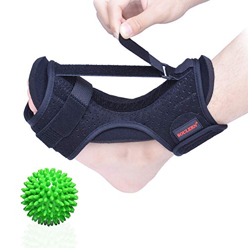 Product Cover Plantar Fasciitis Night Splint Drop Foot Orthotic Brace,Improved Dorsal Night Splint for Effective Relief from Plantar Fasciitis, Achilles Tendonitis, Heel and Ankle Pain with Hard Spiky Massage Ball
