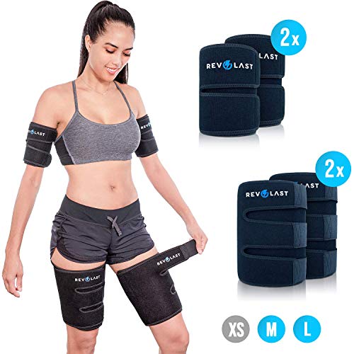Product Cover Revolast Arms and Thigh Trimmers for Weight Loss - Arm Wraps - Arm Sweat Bands for Women and Men - Arm and Thighs Sleeve - Sweat Shapers - Arm Slimmers Lose Arm Fat