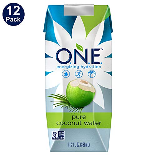 Product Cover O N E  Pure Coconut Water, Non-GMO Project Verified, No Added Sugar, Gluten Free, 11 2 Ounce (Pack of 12)