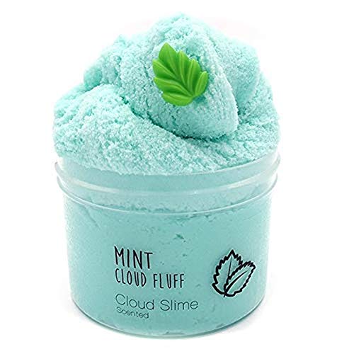 Product Cover Happyforu 2019 Newest Mint Cloud Slime Cotton Slime,Super Soft and Non-Sticky Fluffy Slime for Boys and Girls(8oz 200ML)