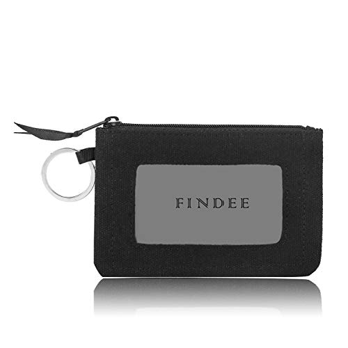 Product Cover Iconic Zip ID Case Wallet/Coin Purse with Id Window - Signature Cotton (Black)
